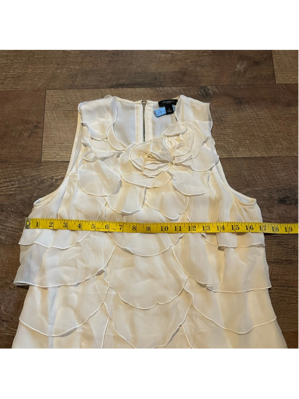 Women's Ann Taylor Sleeveless Top Size S Ivory Summer - Picture 6 of 7
